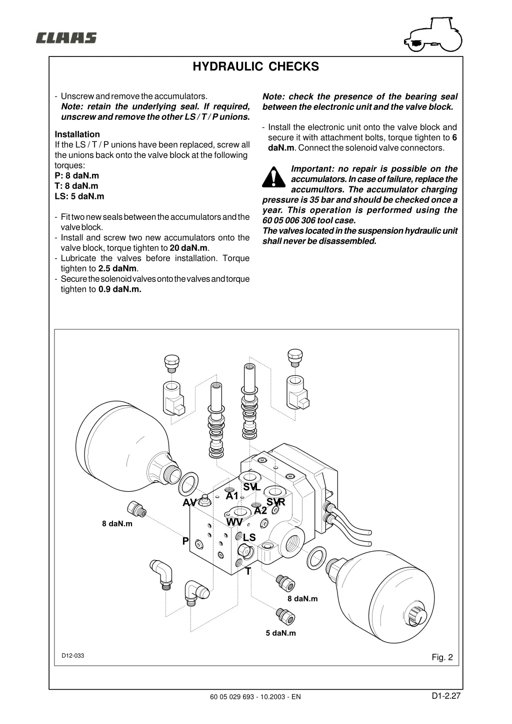 hydraulic checks 2