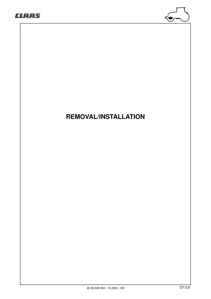 removal installation