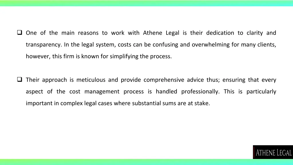 one of the main reasons to work with athene legal