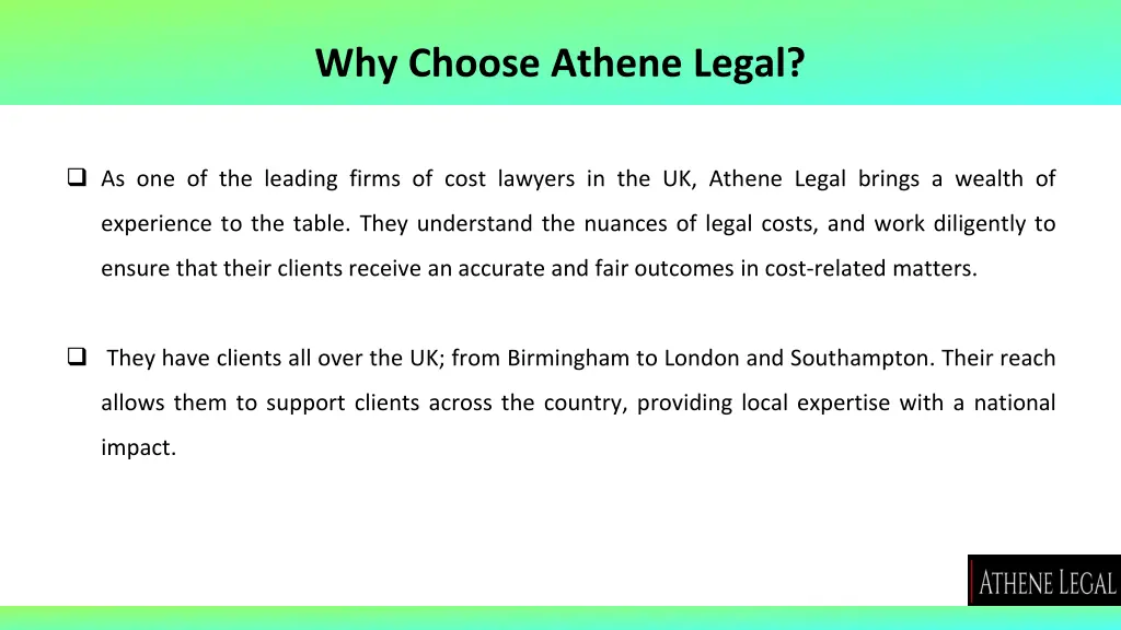 why choose athene legal