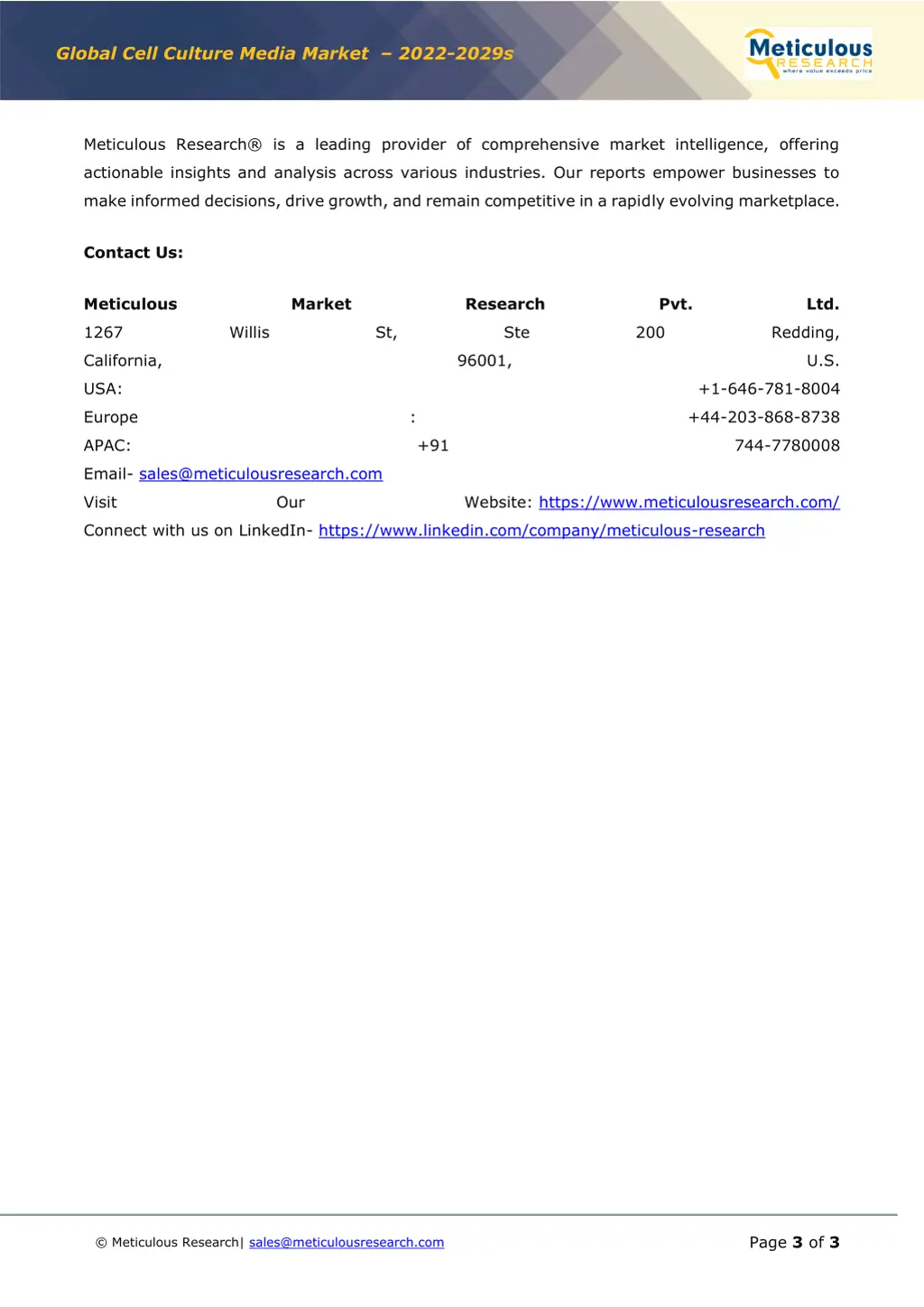 global cell culture media market 2022 2029s 2