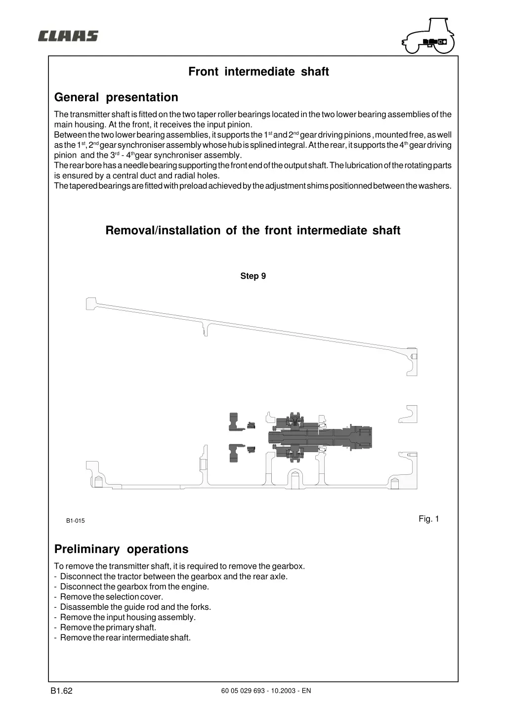 front intermediate shaft 1