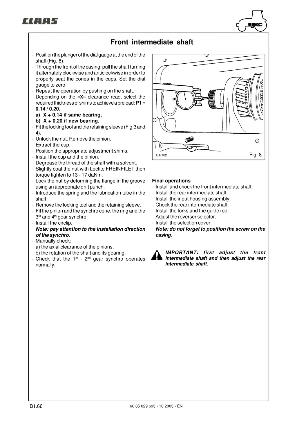 front intermediate shaft 5