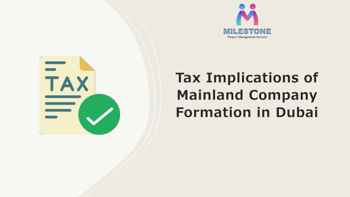 tax implications of mainland company formation