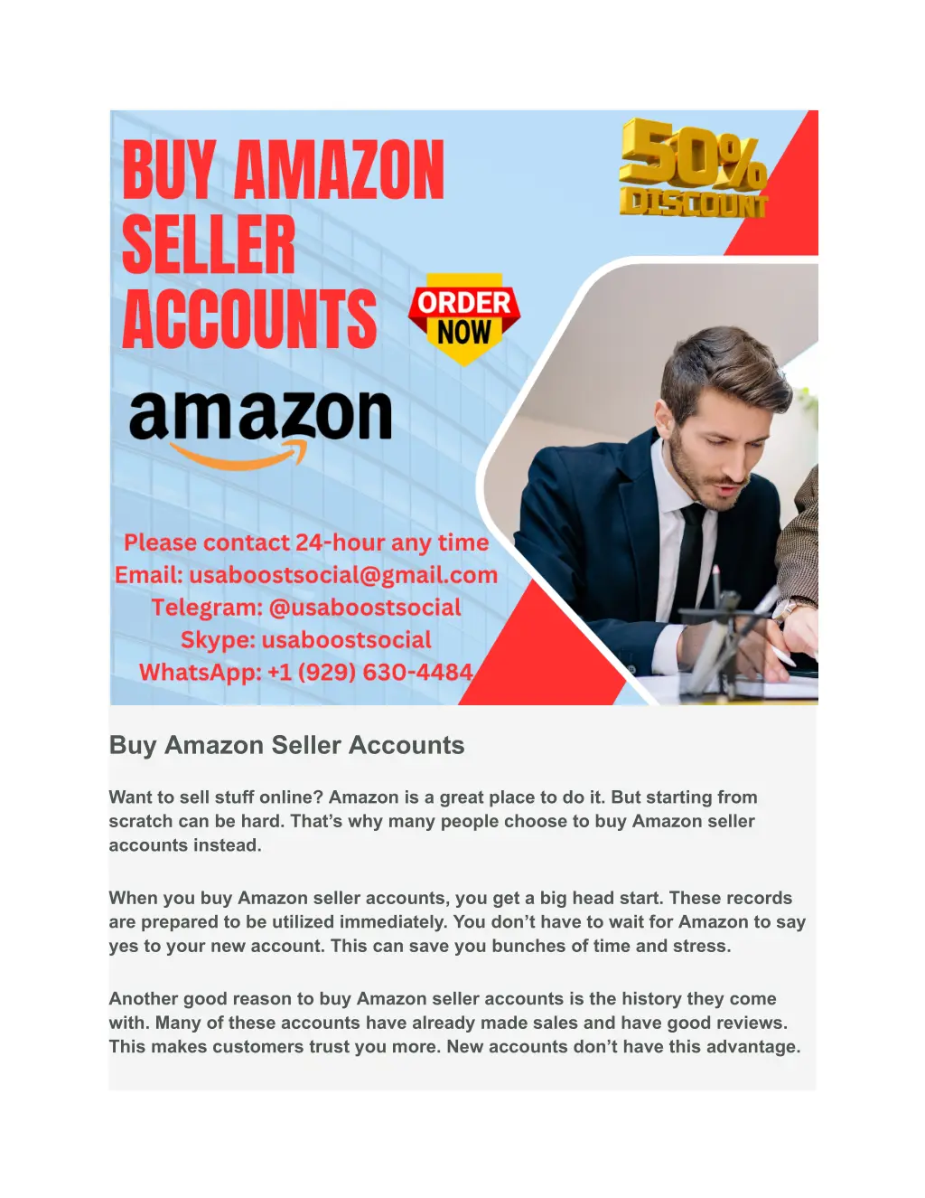 buy amazon seller accounts