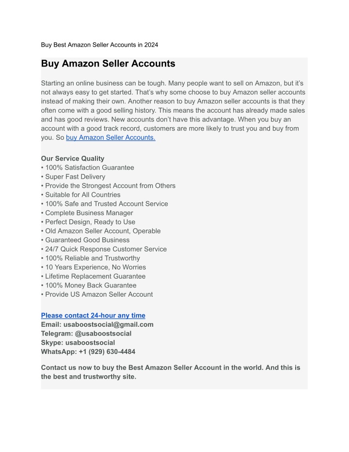 buy best amazon seller accounts in 2024