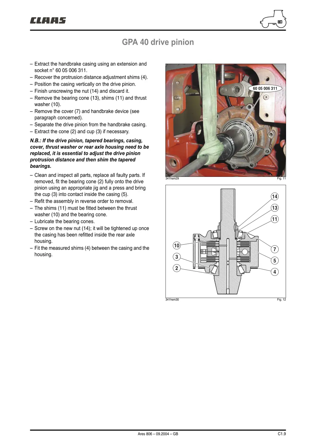 gpa 40 drive pinion 2