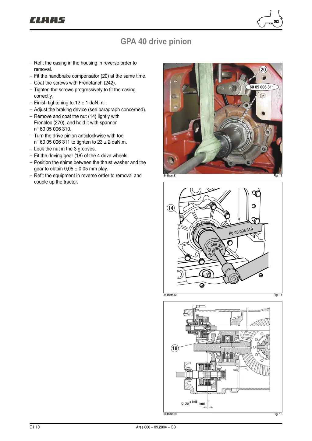 gpa 40 drive pinion 3