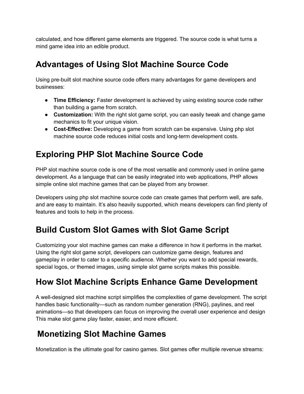 calculated and how different game elements