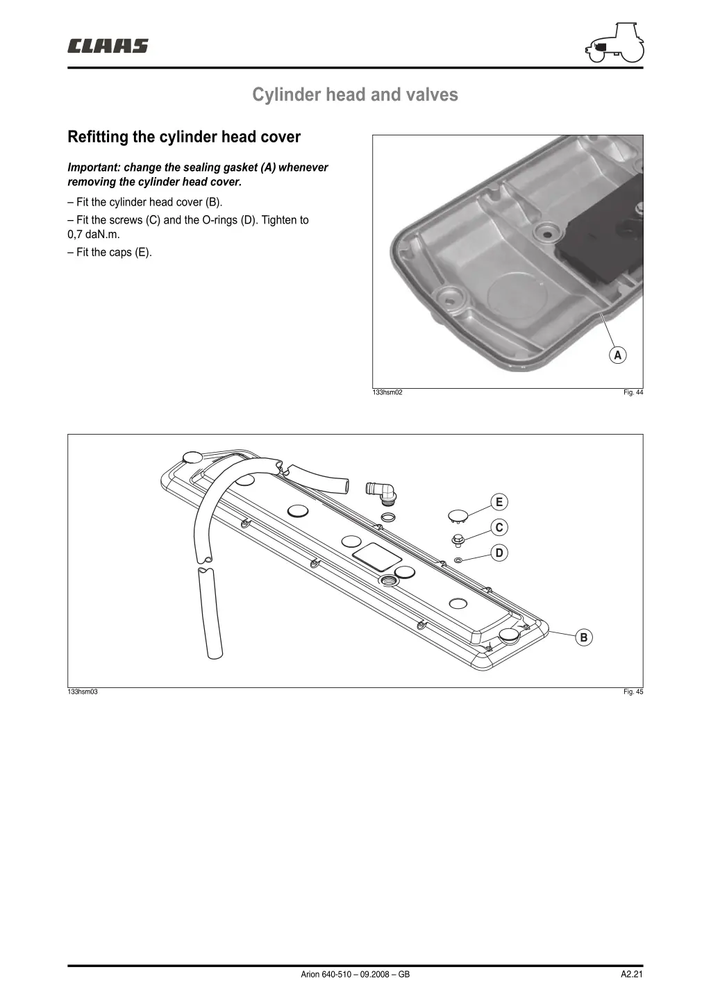 cylinder head and valves 19