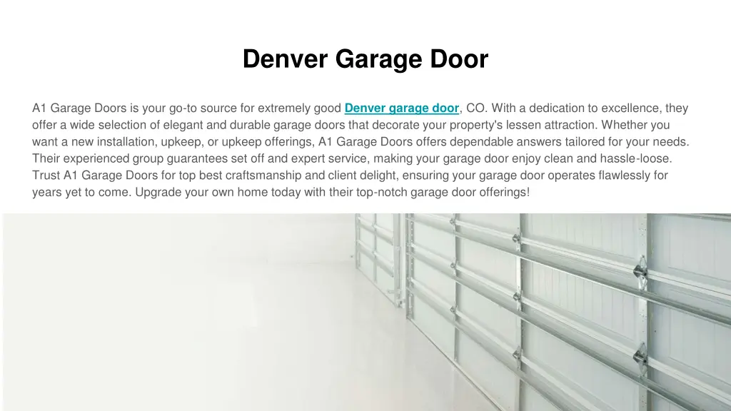 denver garage door