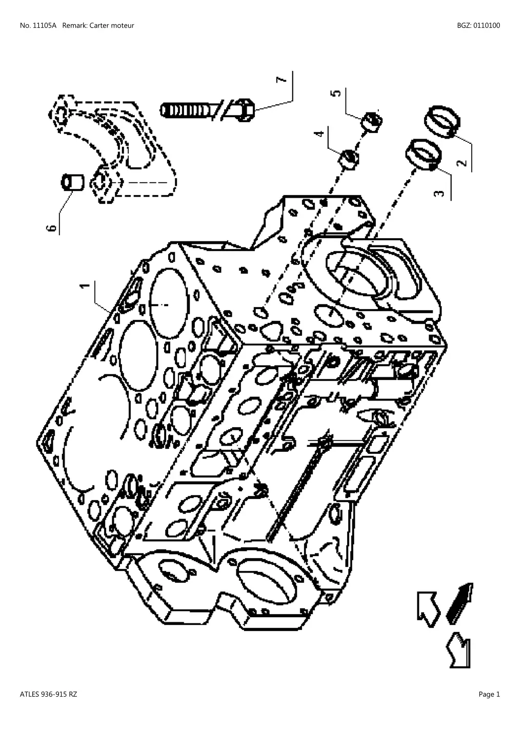 no 11105a remark carter moteur