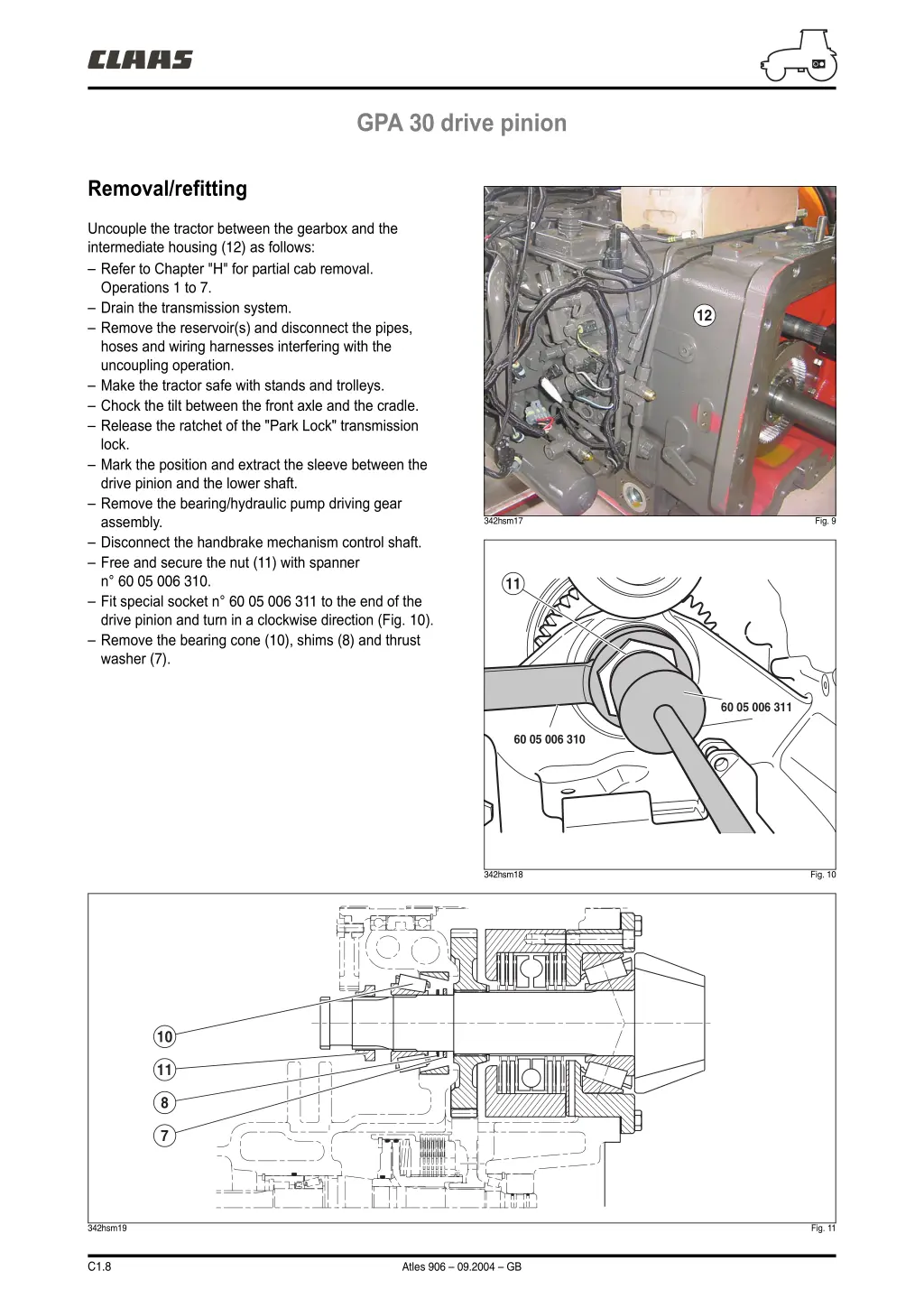 gpa 30 drive pinion 1