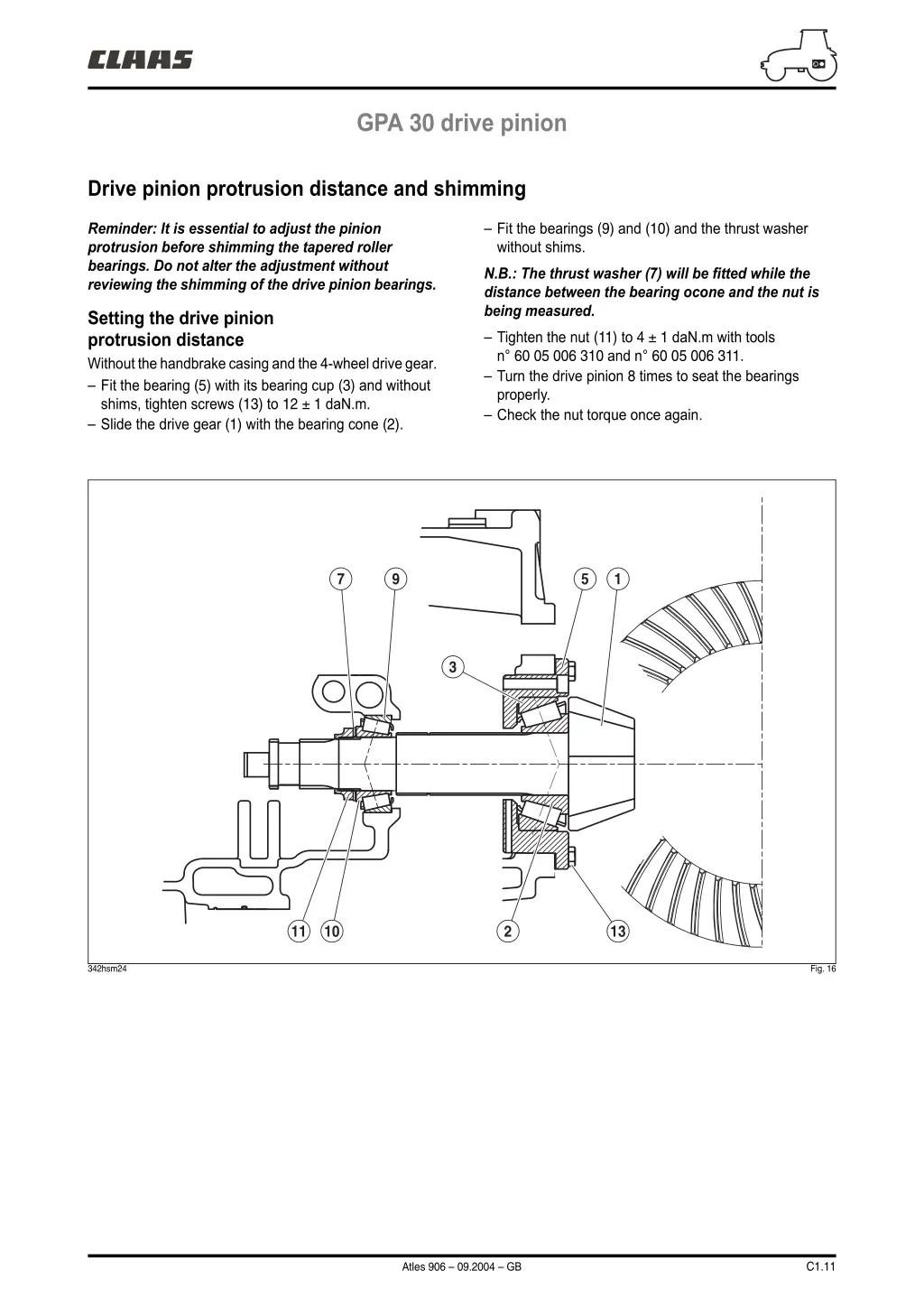 gpa 30 drive pinion 4