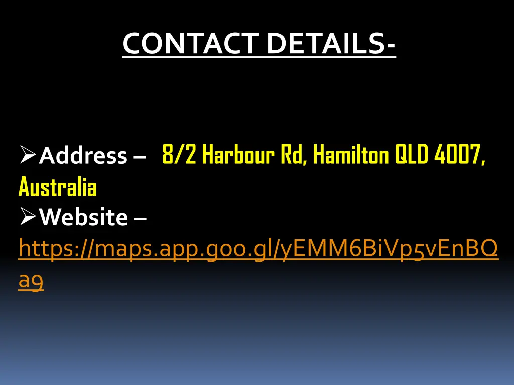 contact details