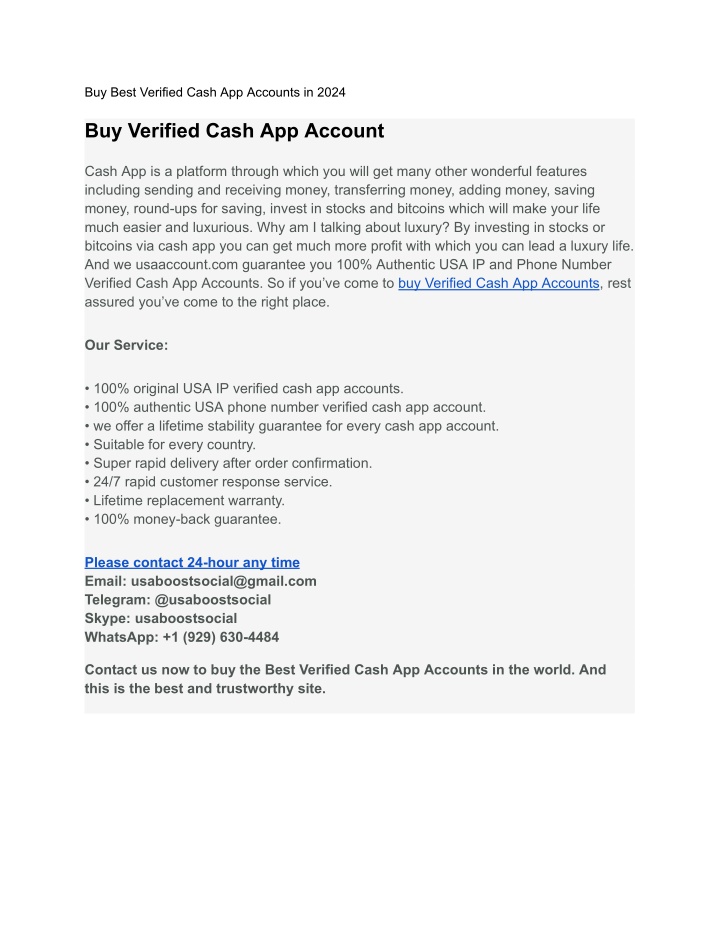 buy best verified cash app accounts in 2024