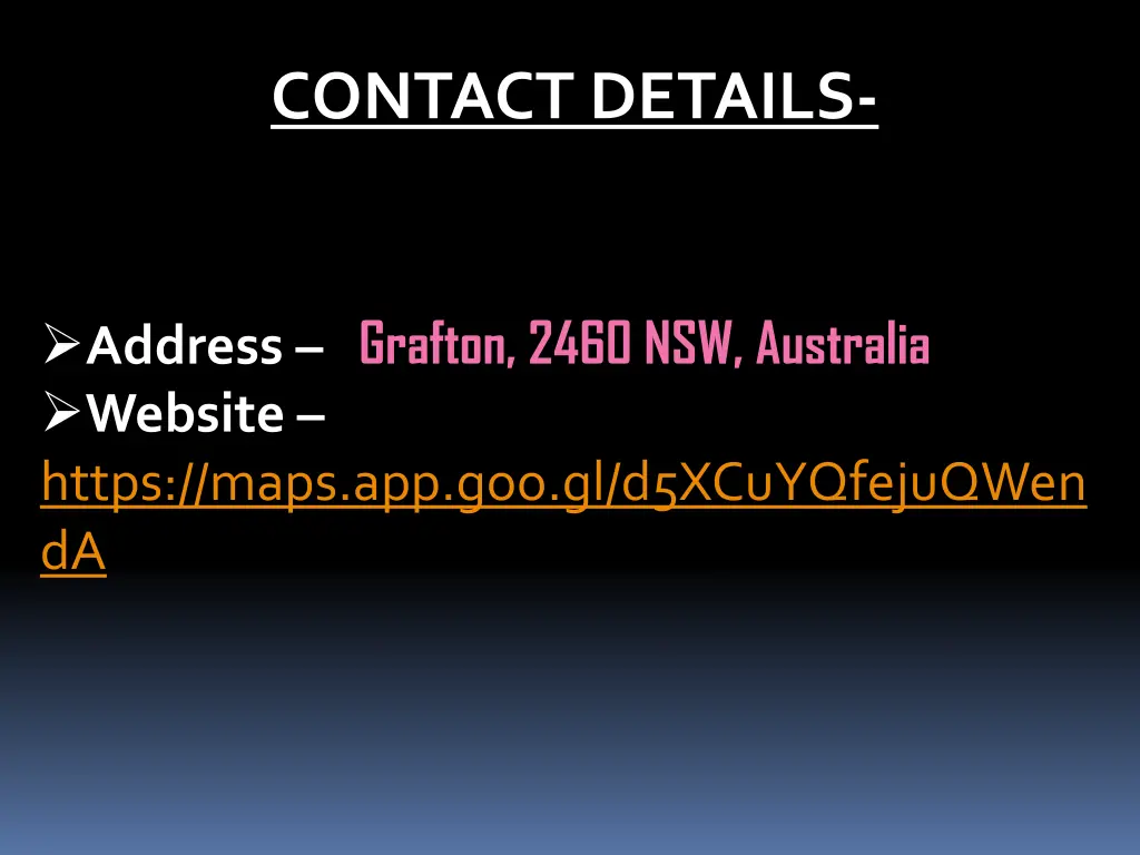 contact details