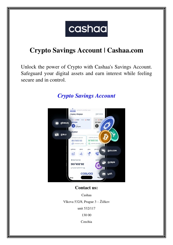 crypto savings account cashaa com