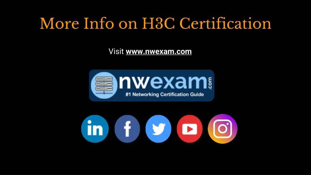 more info on h3c certification 1