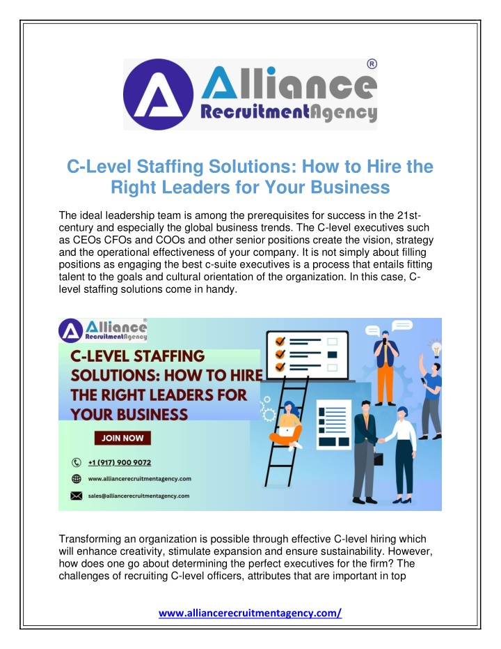 c level staffing solutions how to hire the right