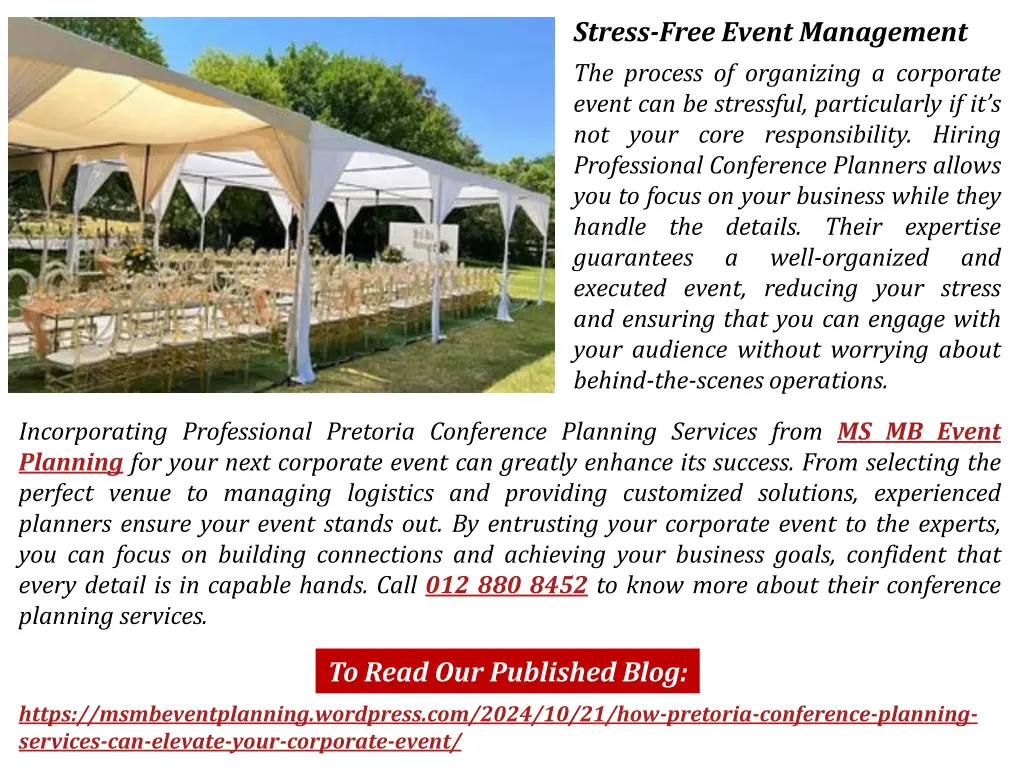 stress free event management the process