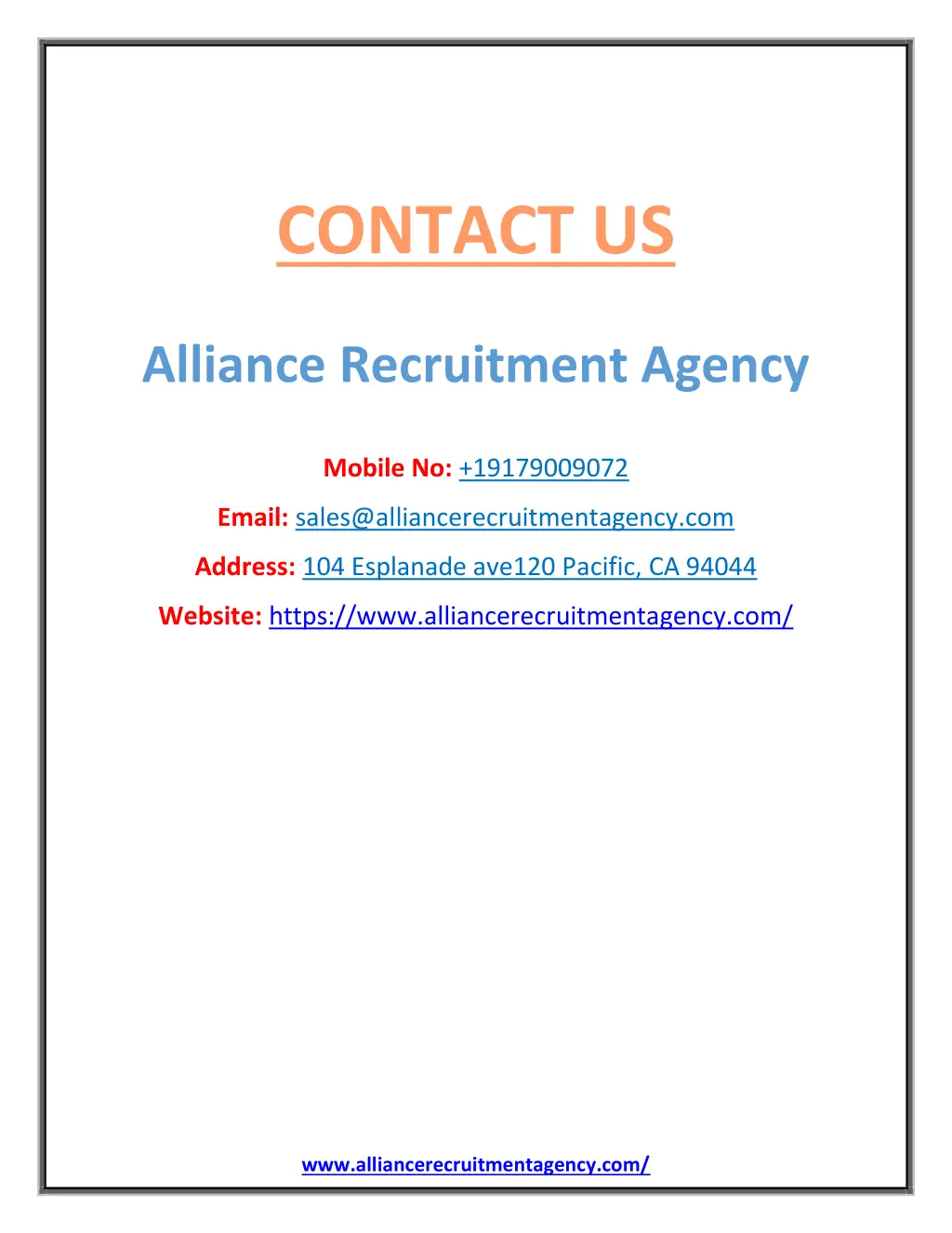 contact us