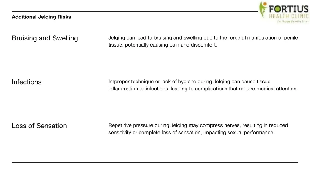 additional jelqing risks