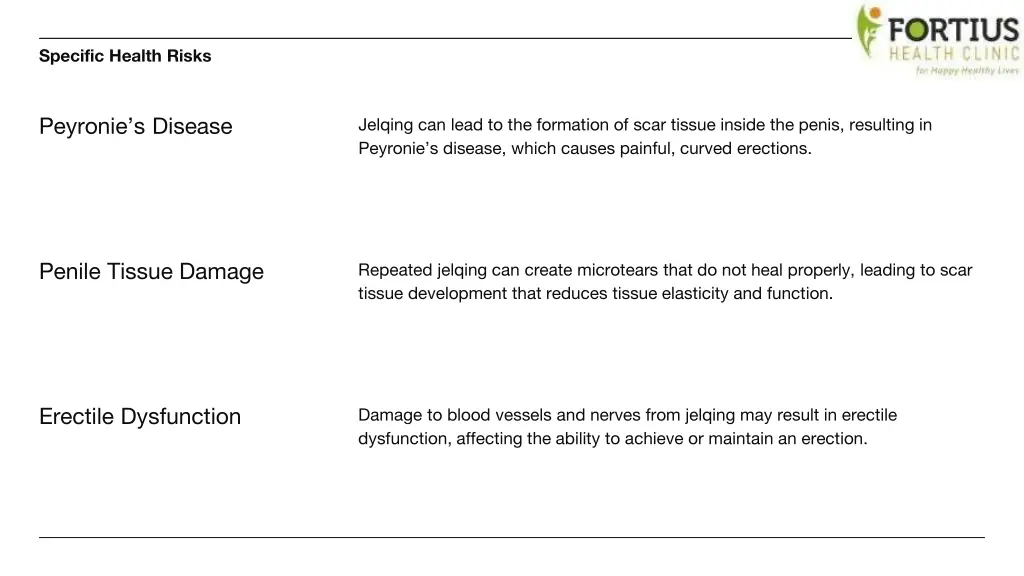 specific health risks