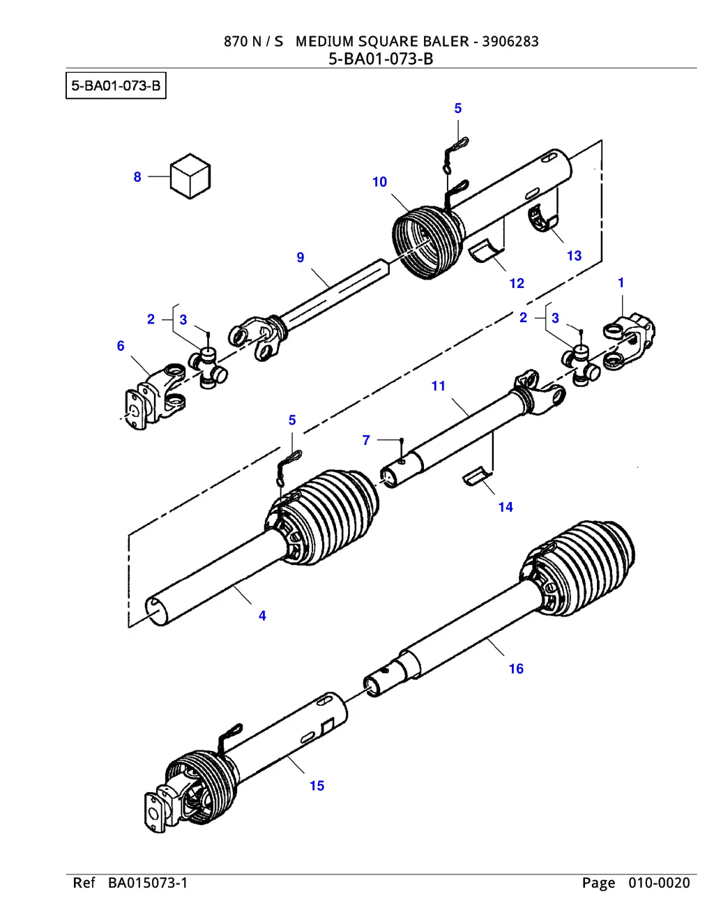 870 n s medium square baler 3906283 3