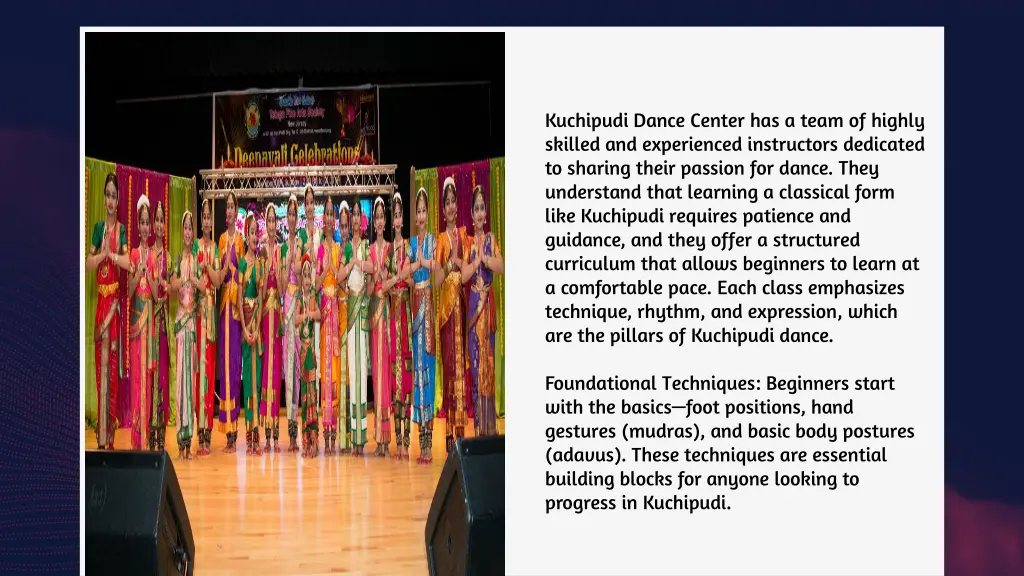 kuchipudi dance center has a team of highly