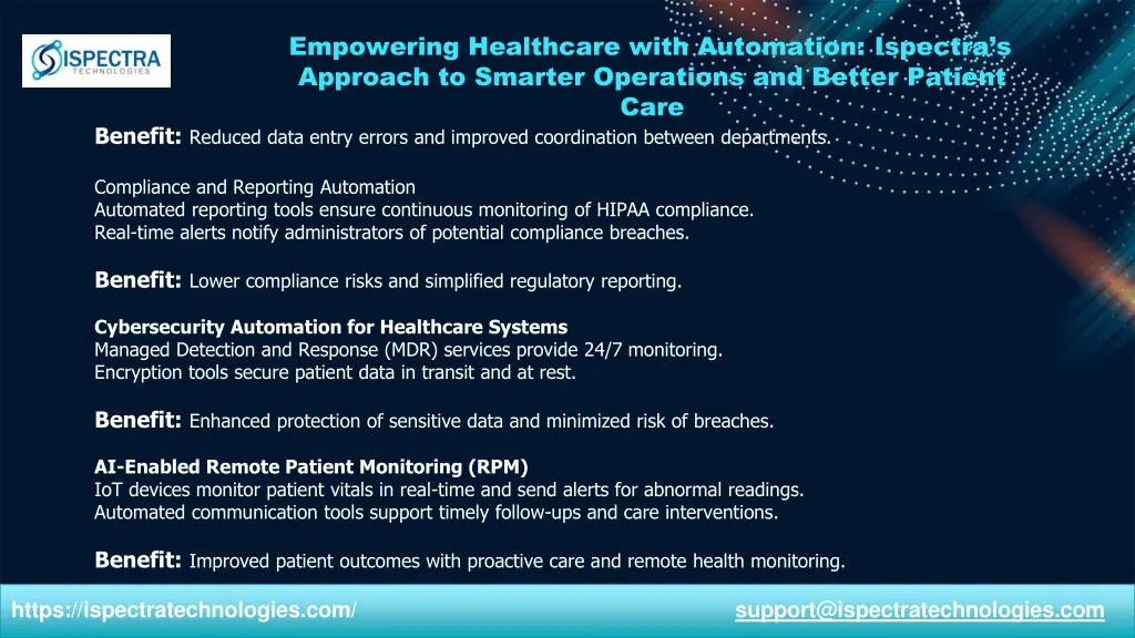 empowering healthcare with automation ispectra 3