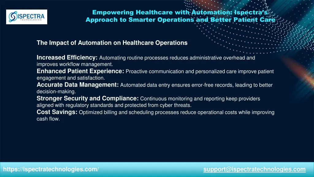 empowering healthcare with automation ispectra 4