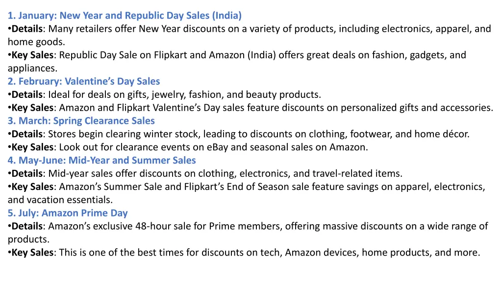 1 january new year and republic day sales india