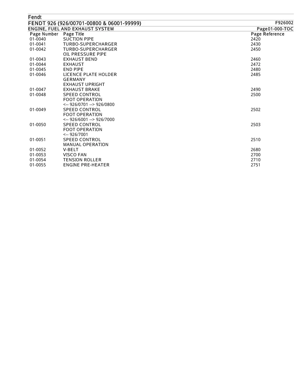 fendt fendt fendt 926 926 00701 00800 06001 99999 2