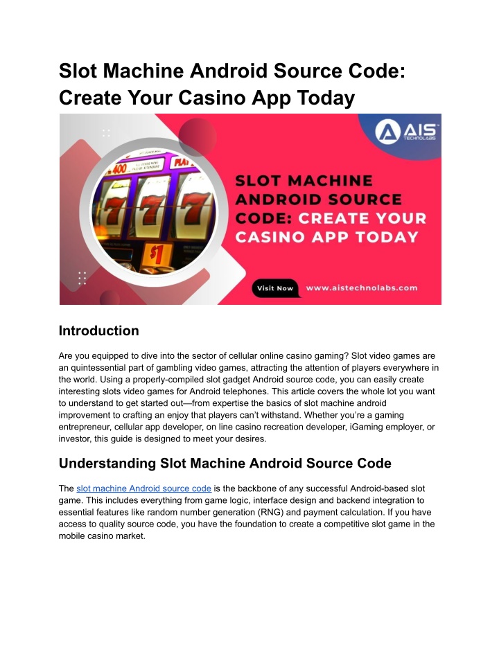 slot machine android source code create your