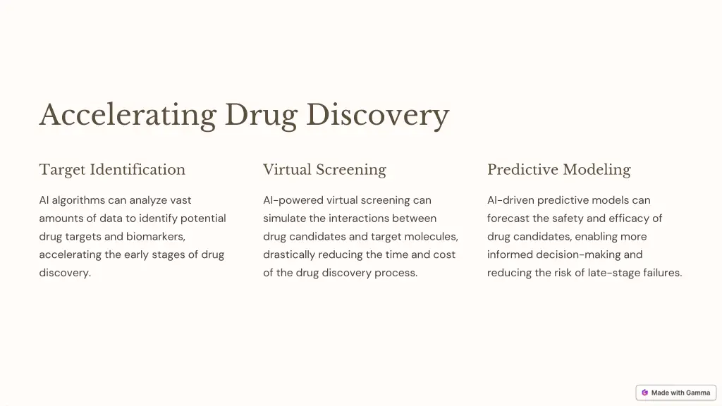 accelerating drug discovery