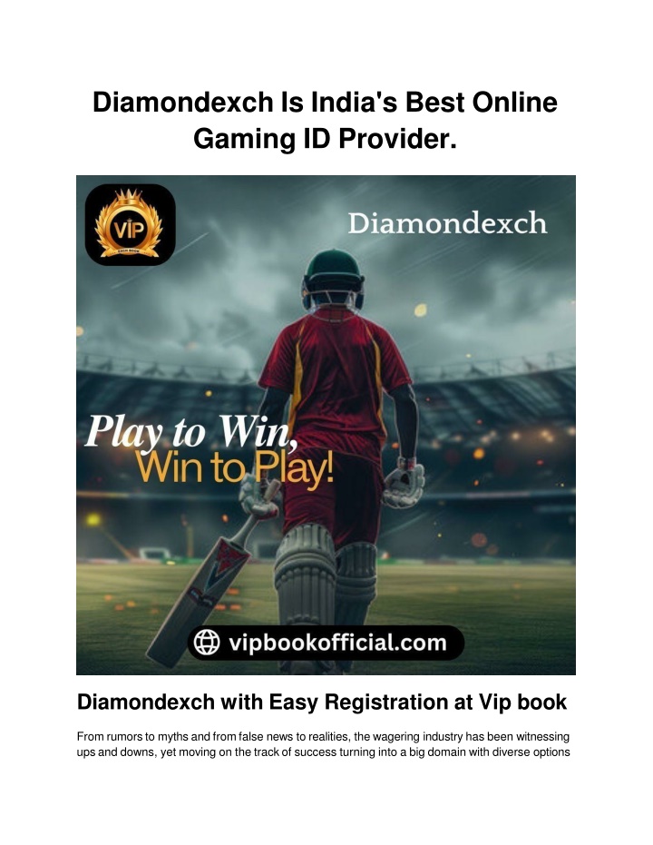 diamondexch is india s best online gaming