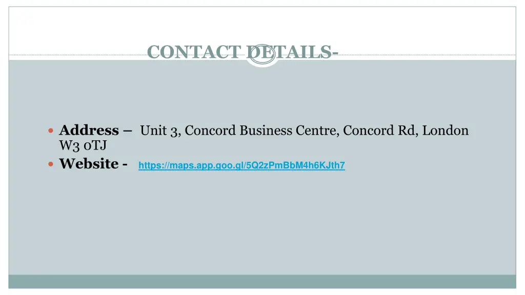 contact details