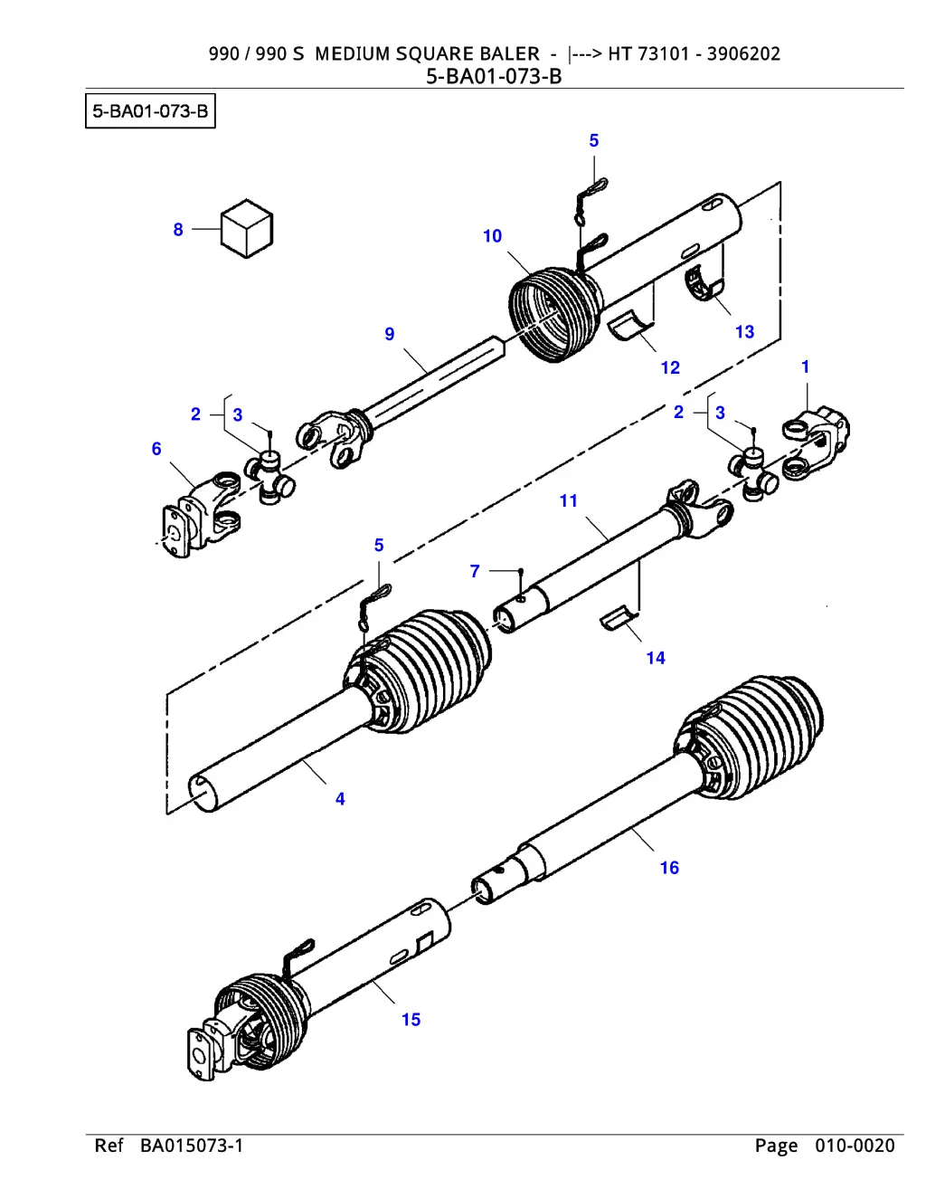 990 990 s medium square baler ht 73101 3906202 3