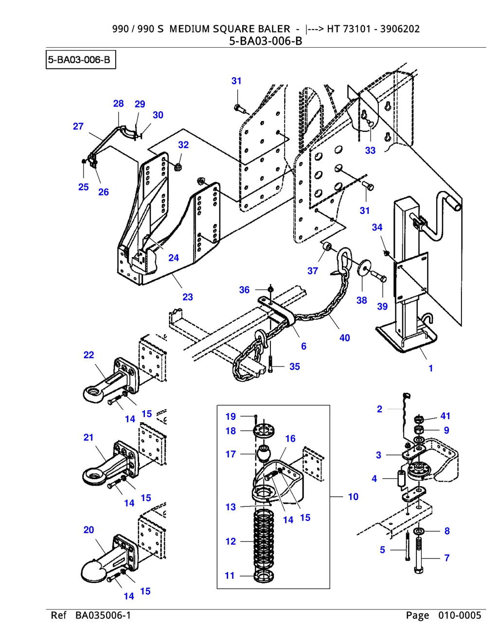 990 990 s medium square baler ht 73101 3906202