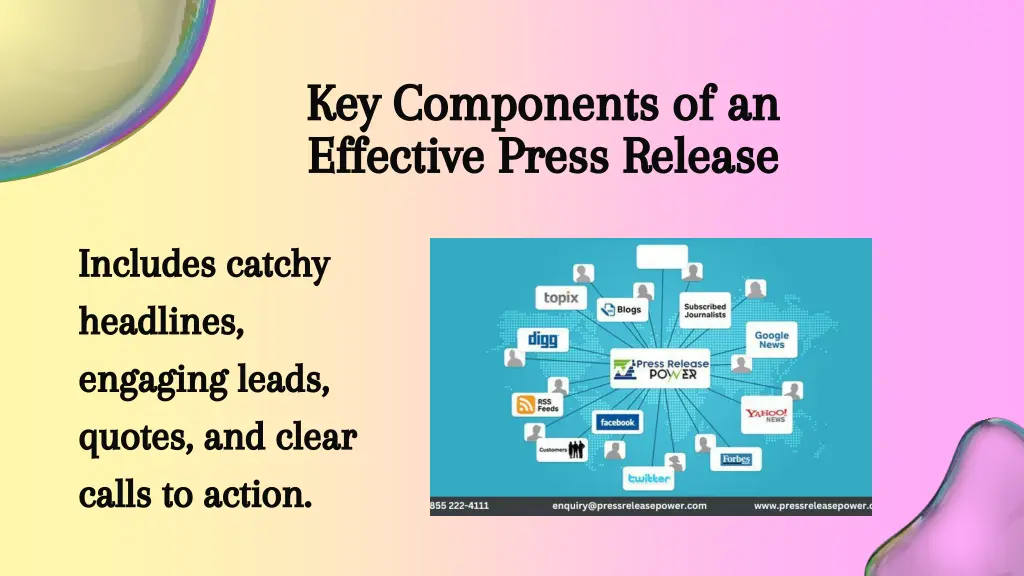 key components of an effective press release