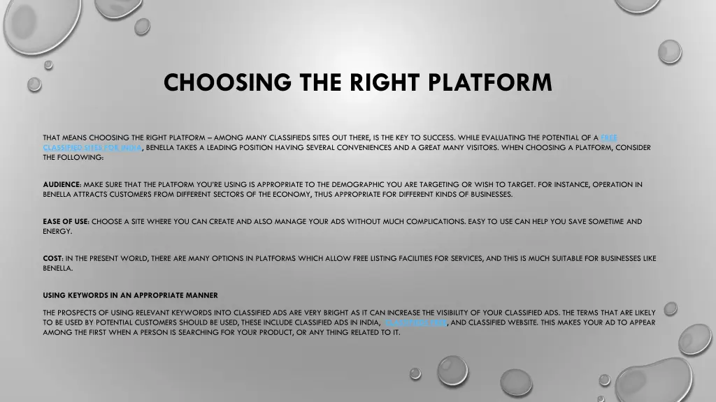 choosing the right platform