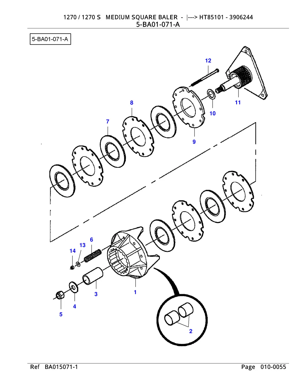 1270 1270 s medium square baler ht85101 3906244 10