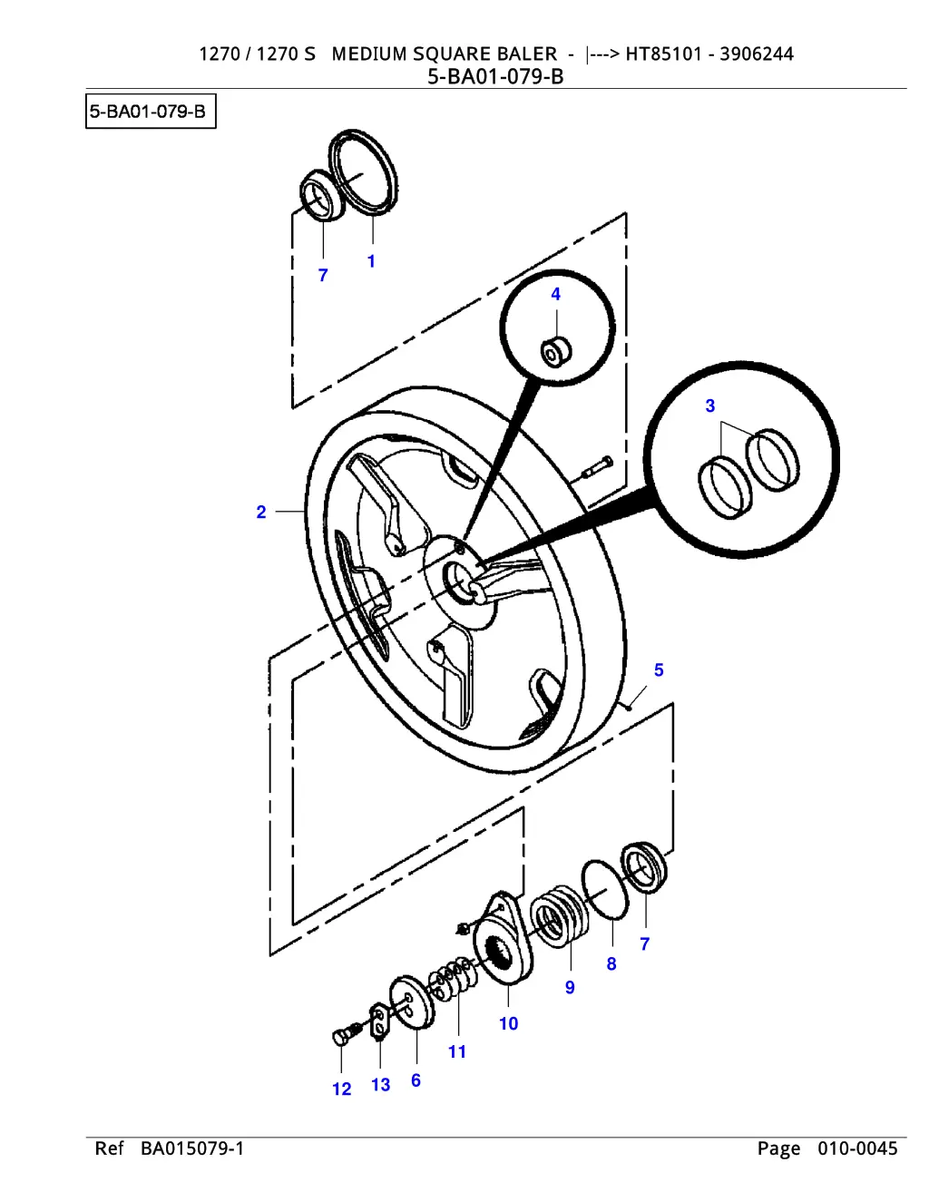 1270 1270 s medium square baler ht85101 3906244 8