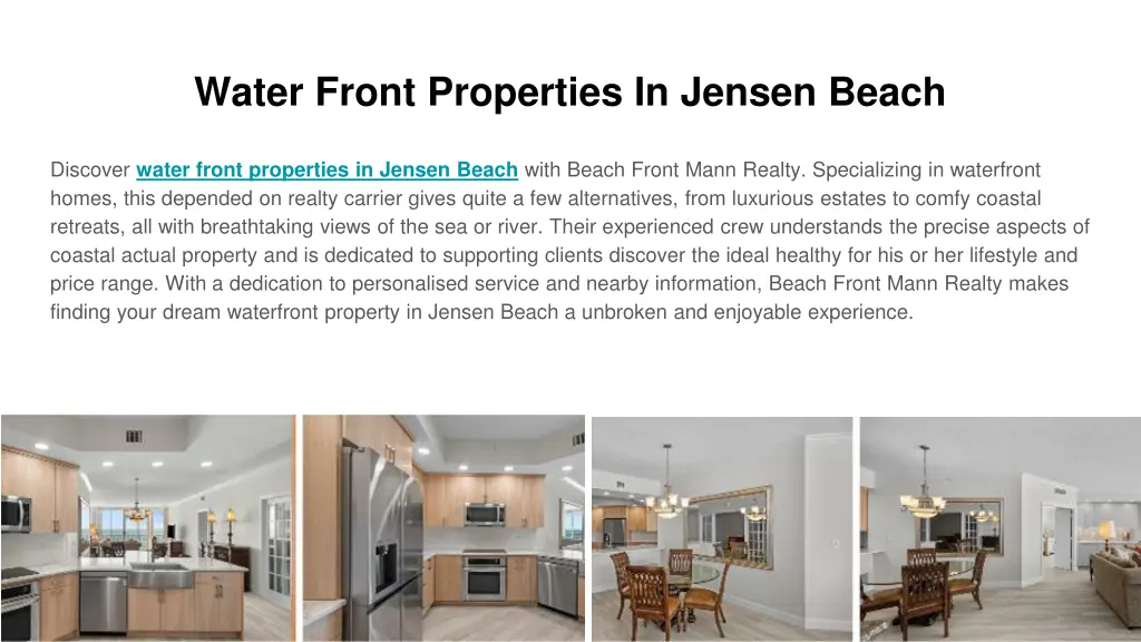 water front properties in jensen beach