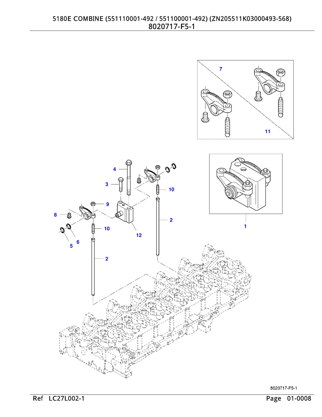 5180e combine 551110001 492 551100001 7