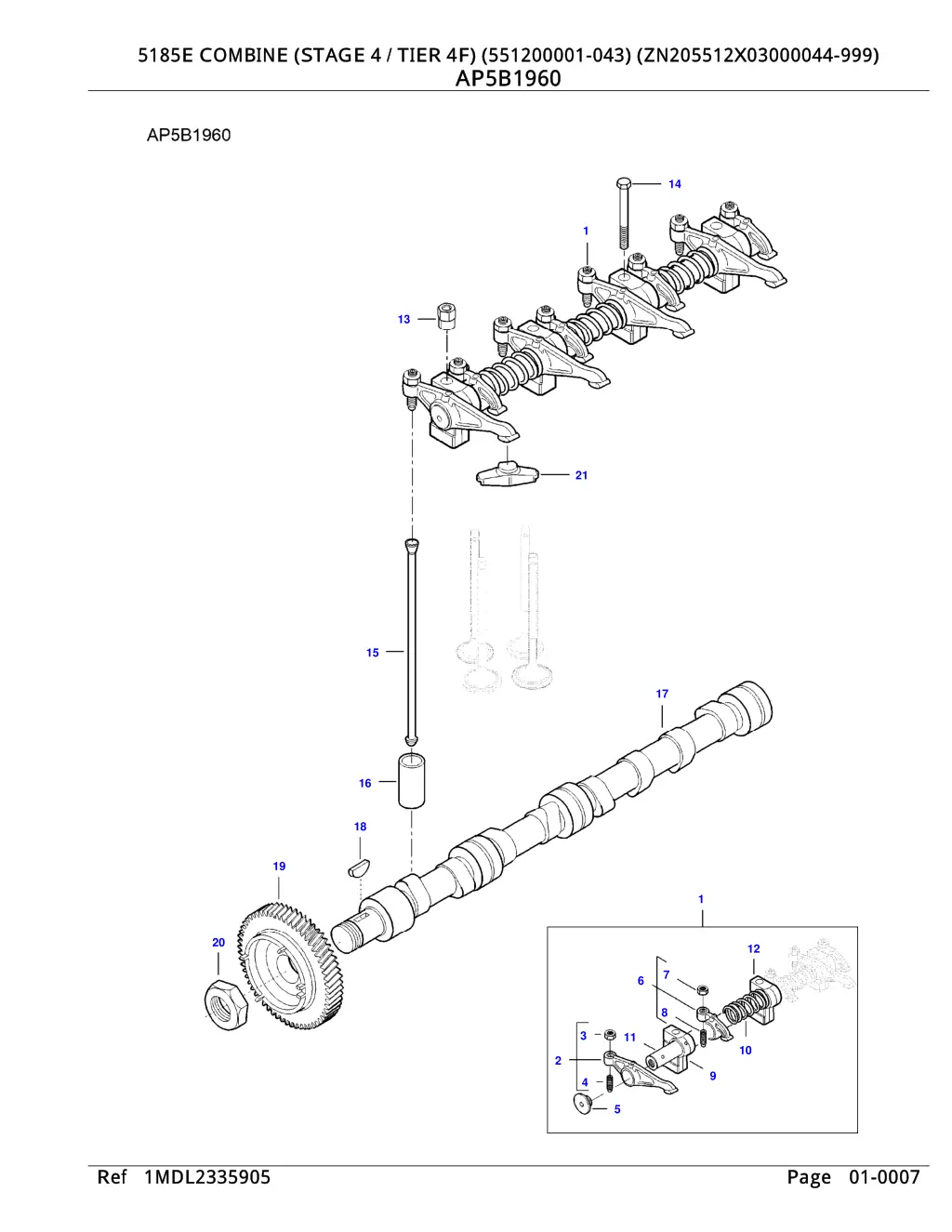 5185e combine stage 4 tier 4f 551200001 5