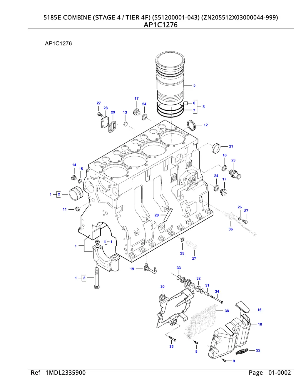 5185e combine stage 4 tier 4f 551200001