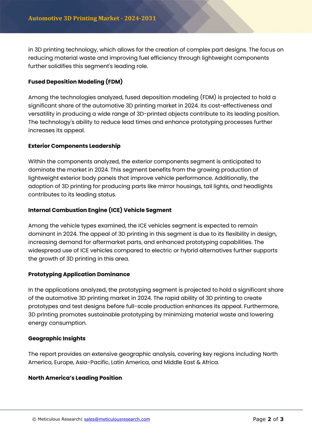 automotive 3d printing market 2024 2031 1