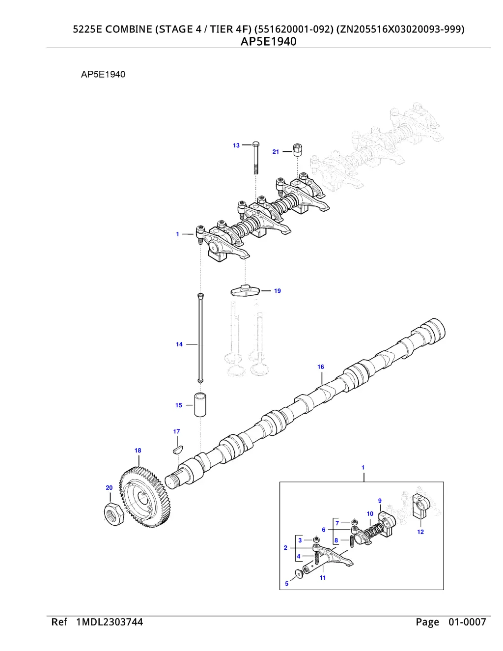 5225e combine stage 4 tier 4f 551620001 6